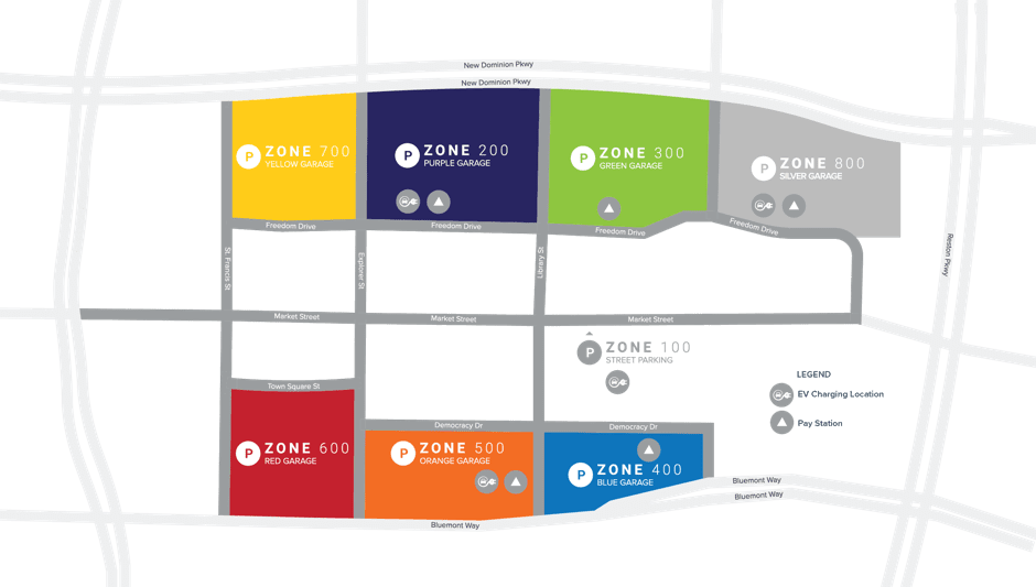 reston town center map Parking Reston Town Center